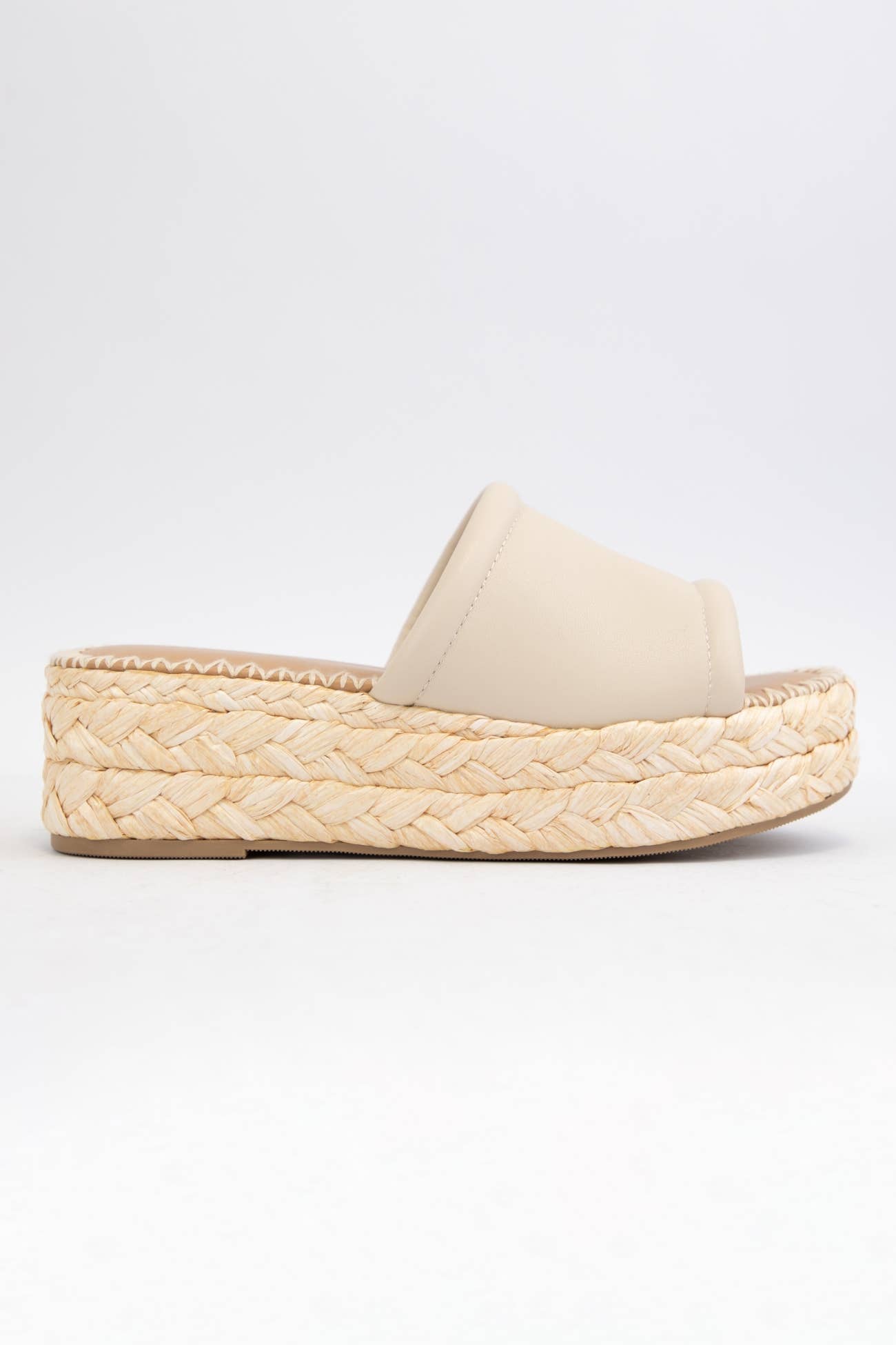 MONTE CHUNKY PLATFORM RAFFIA HEEL SLIP ON WEDGE