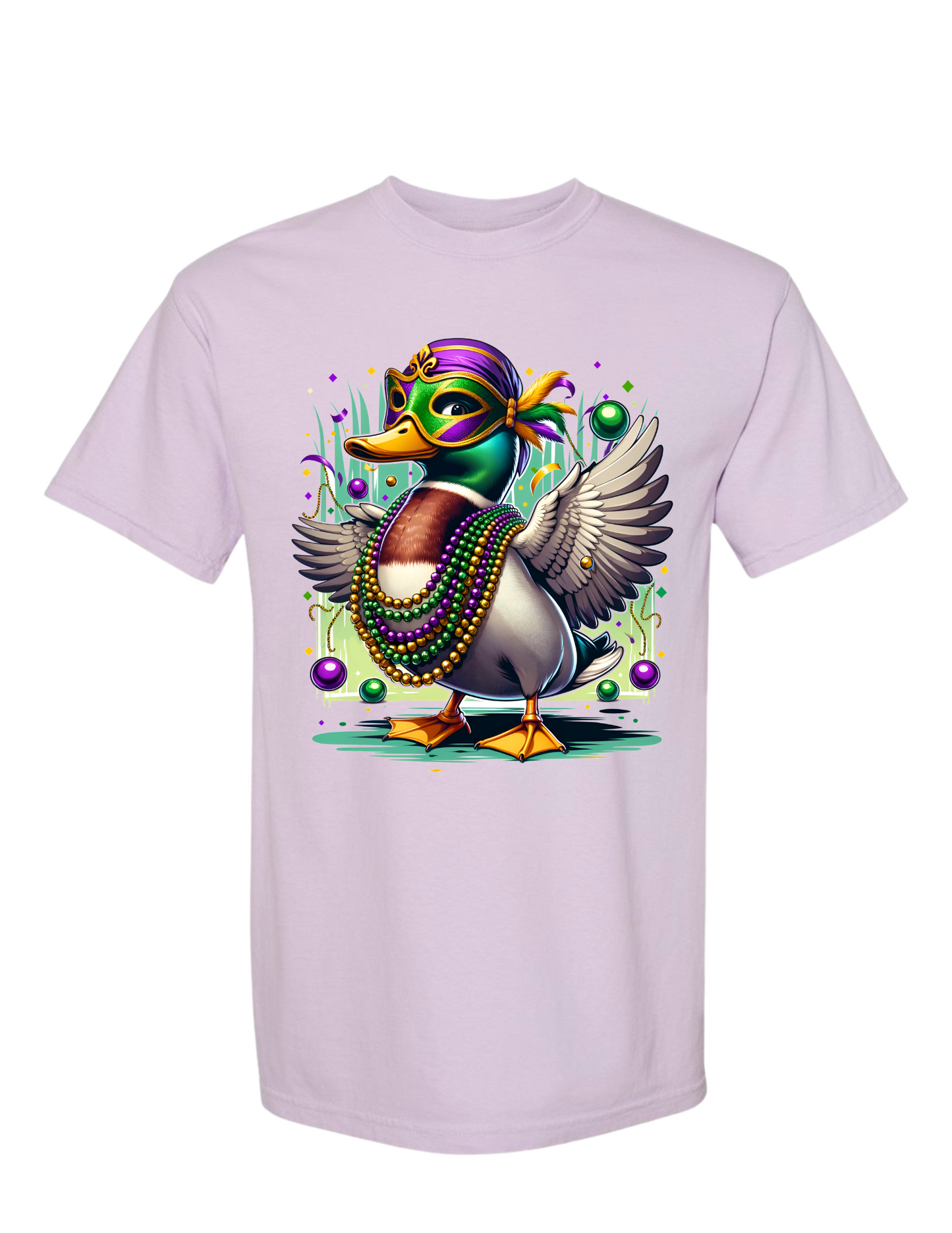 Mardi Gras duck w/ beads T-shirt/Sweatshirt