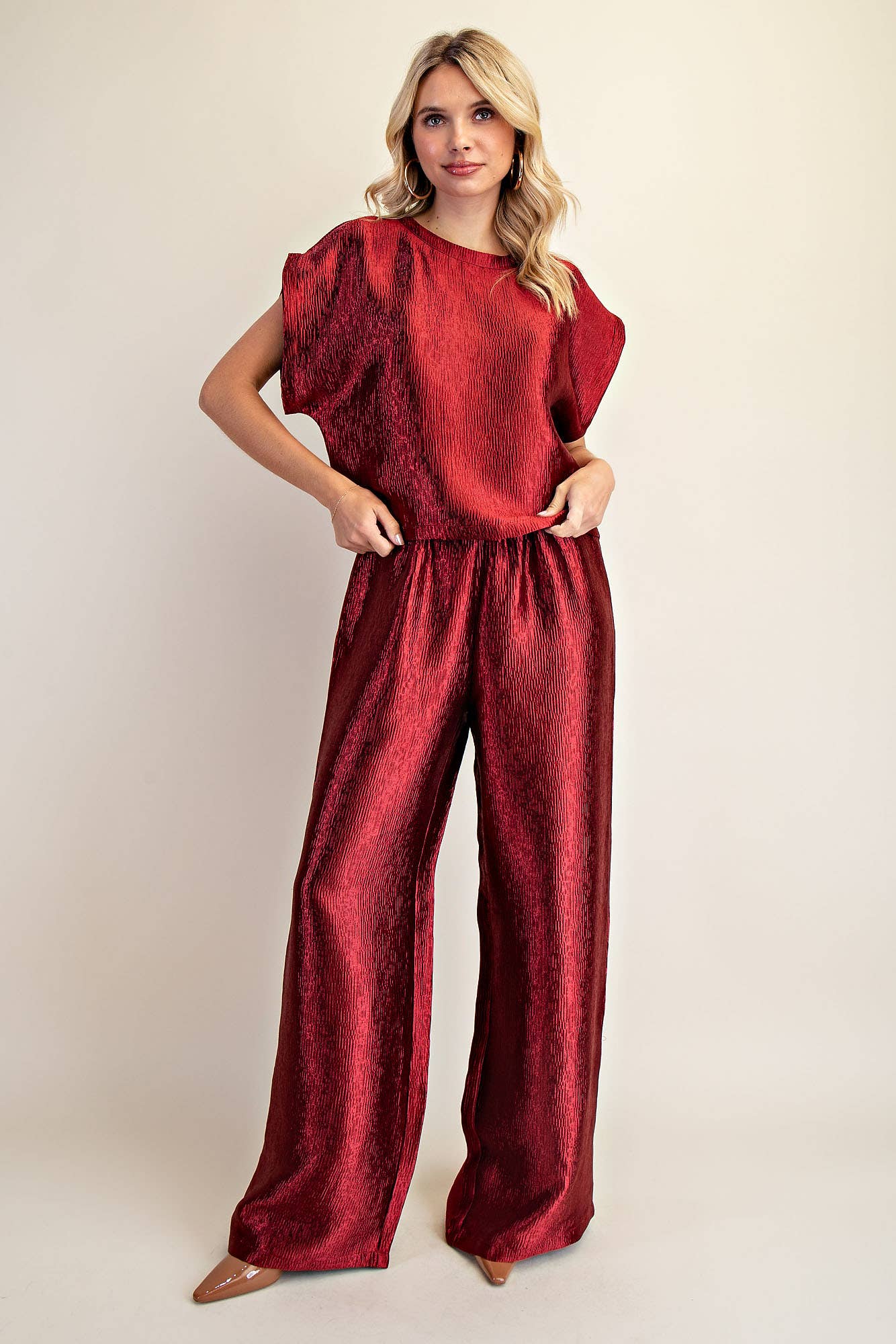 Neck Band Short Sleeve Top