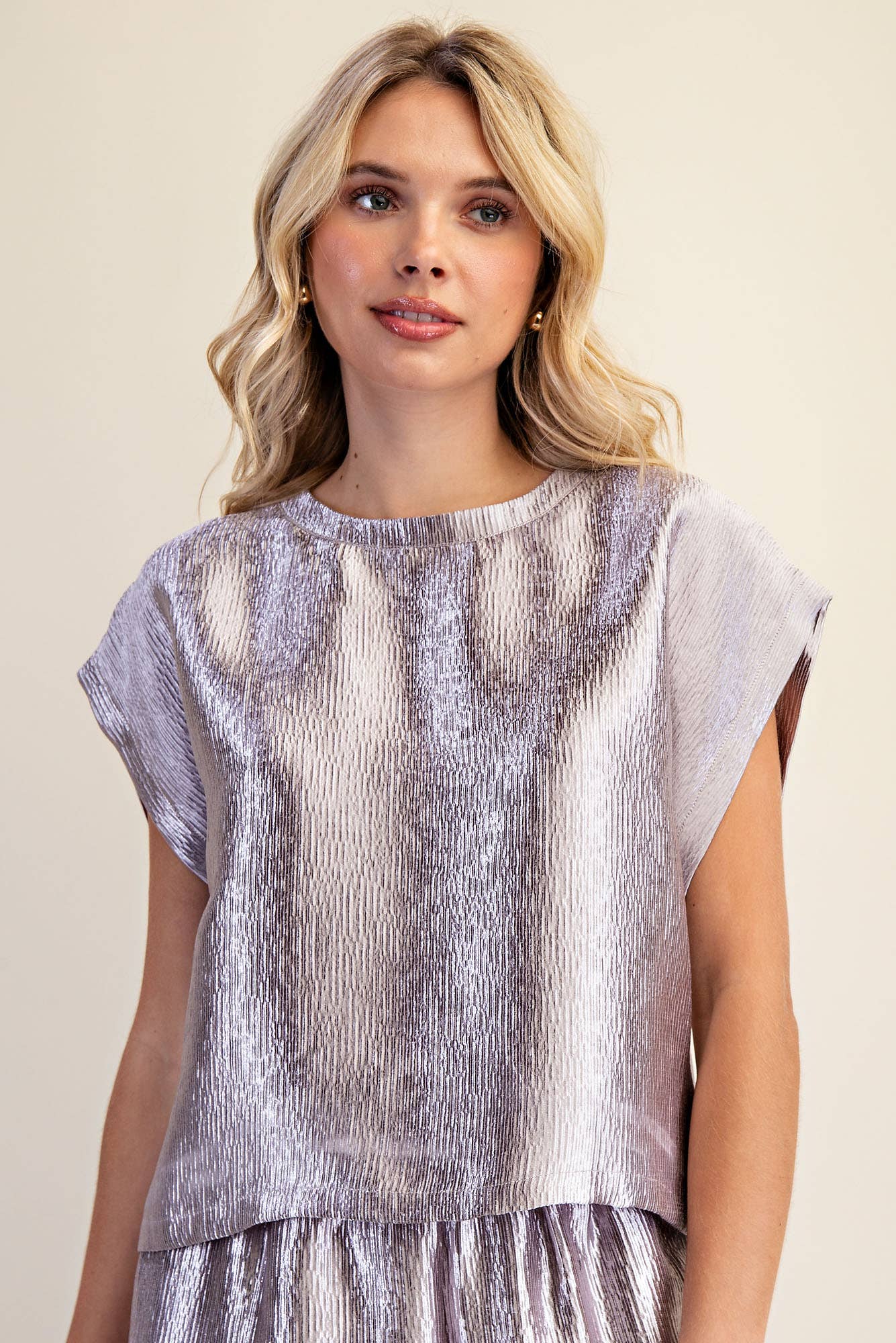 Neck Band Short Sleeve Top