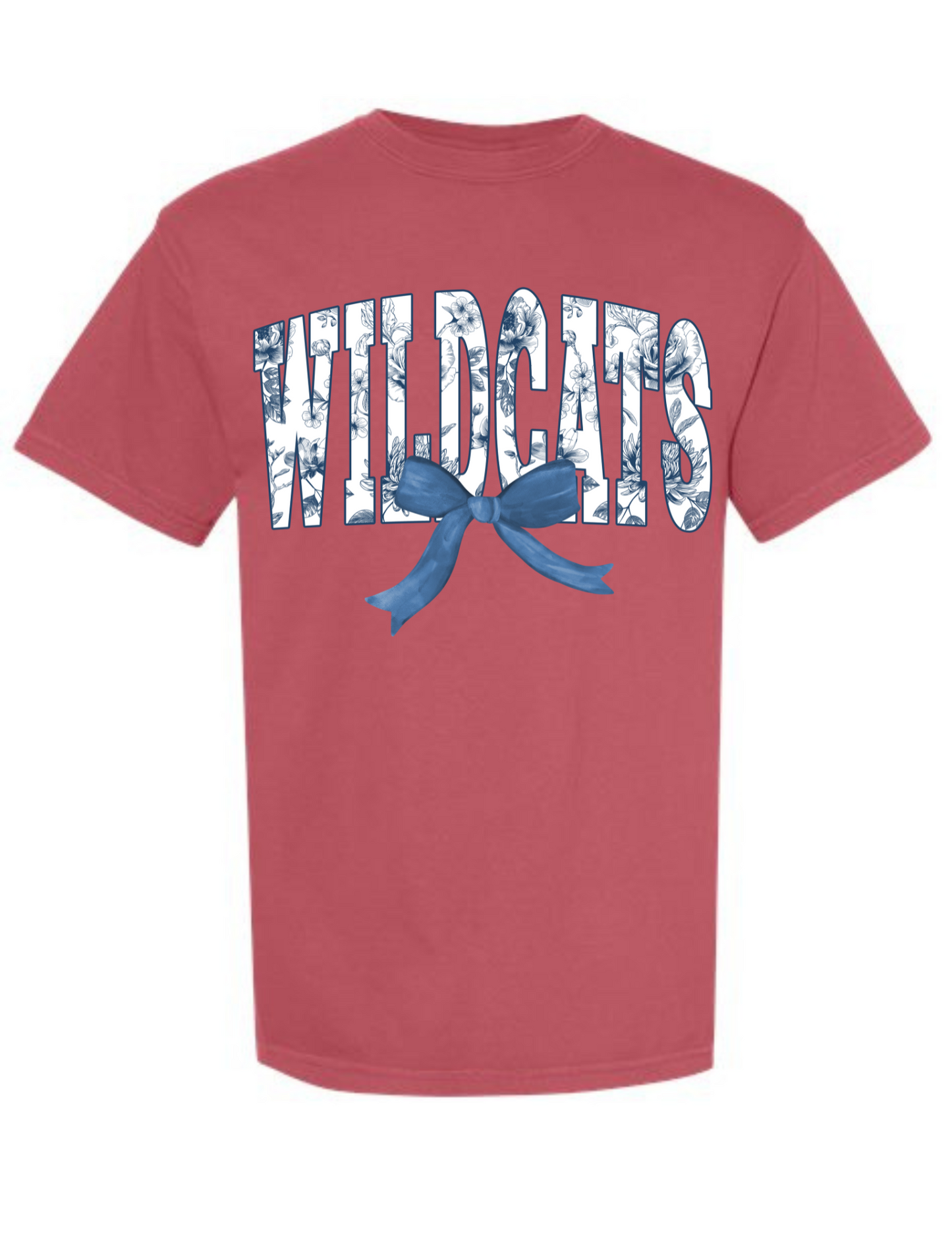 Wildcats w/blue bow T-shirt/Sweatshirt