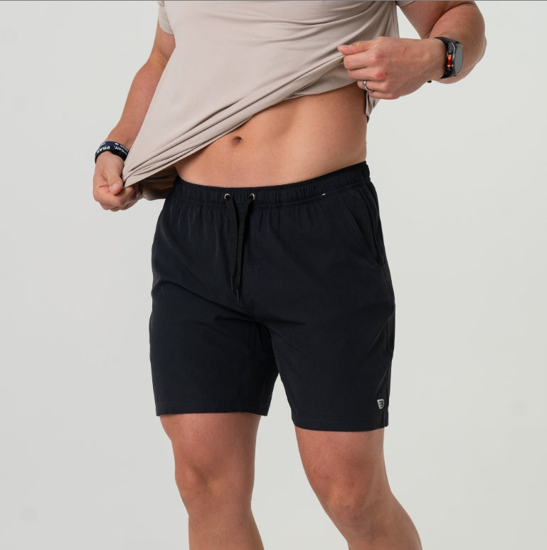 Burlebo Heather Black - Retro Duck Camo Liner 7 inch Athletic Short