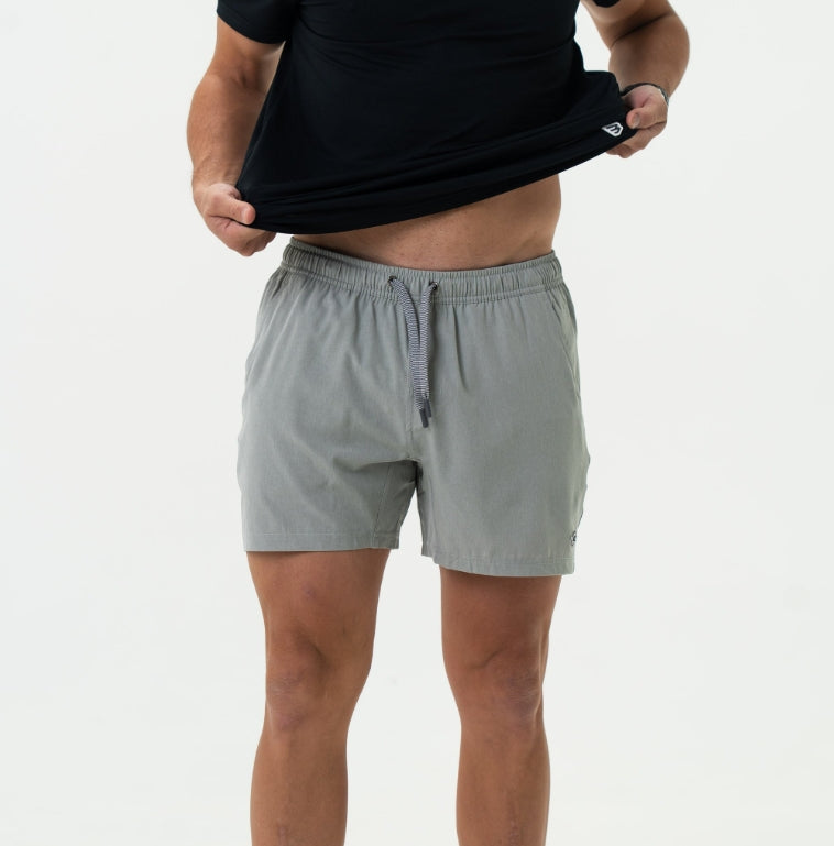 Burlebo Light Grey - Mayan Liner 7 inch Athletic Short