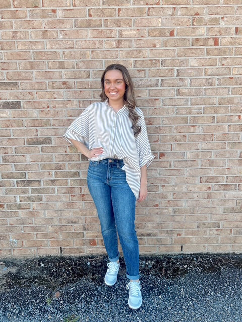 Judy Blue High Rise Bleach Splash Boyfriend Jean