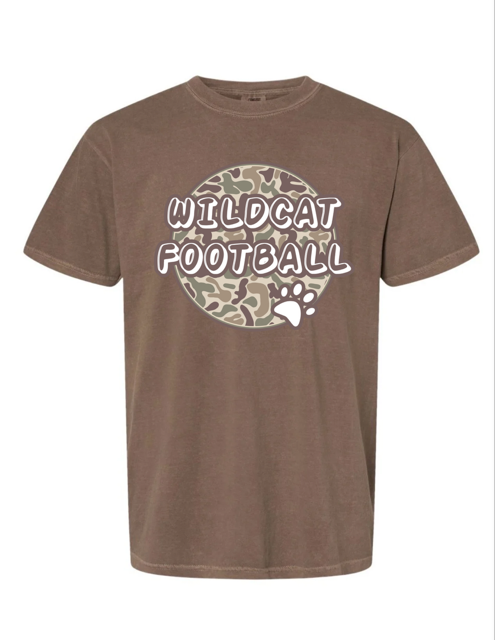 T/S Wildcat Football Camo Circle