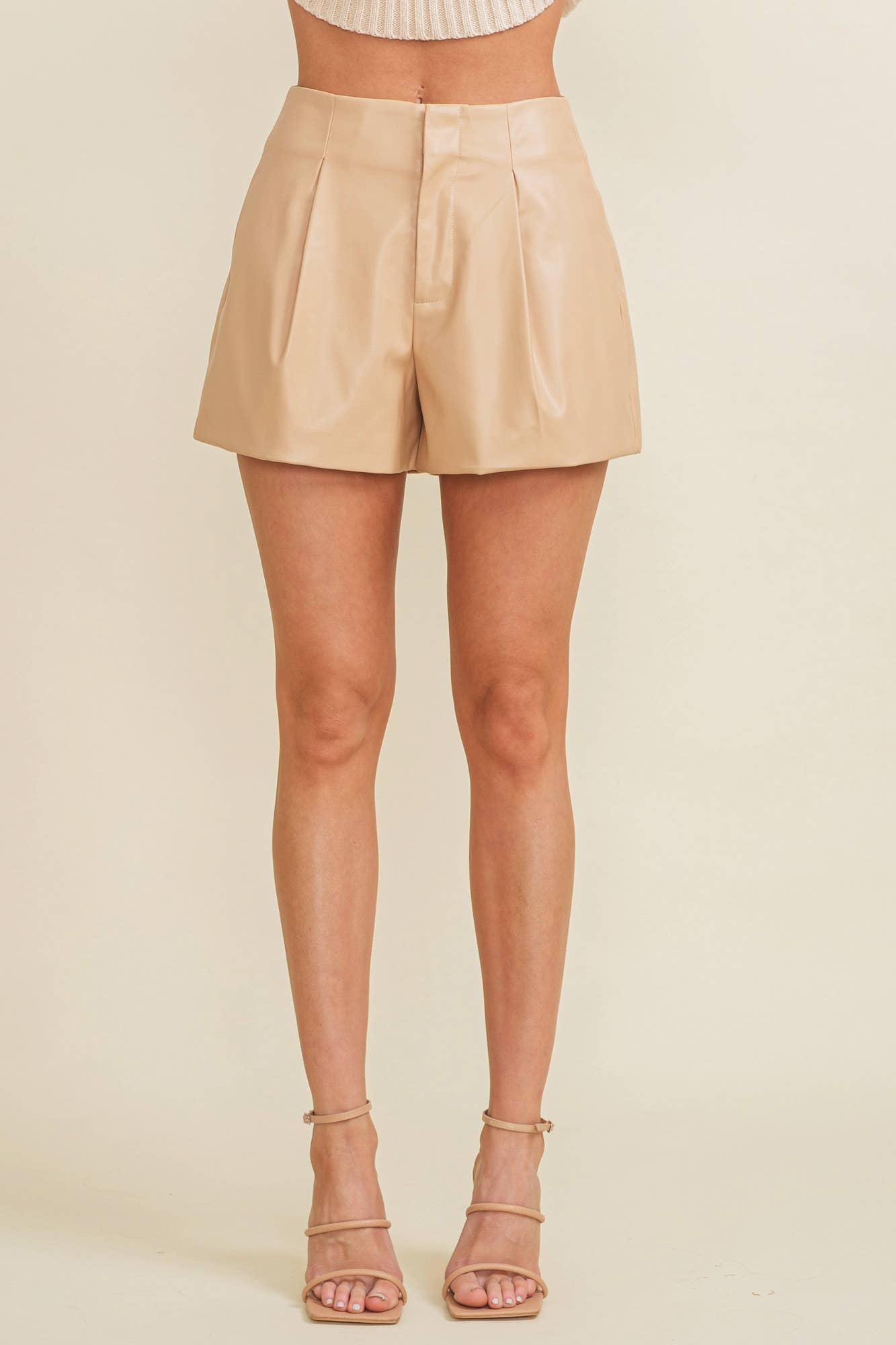Faux Leather Women's Shorts