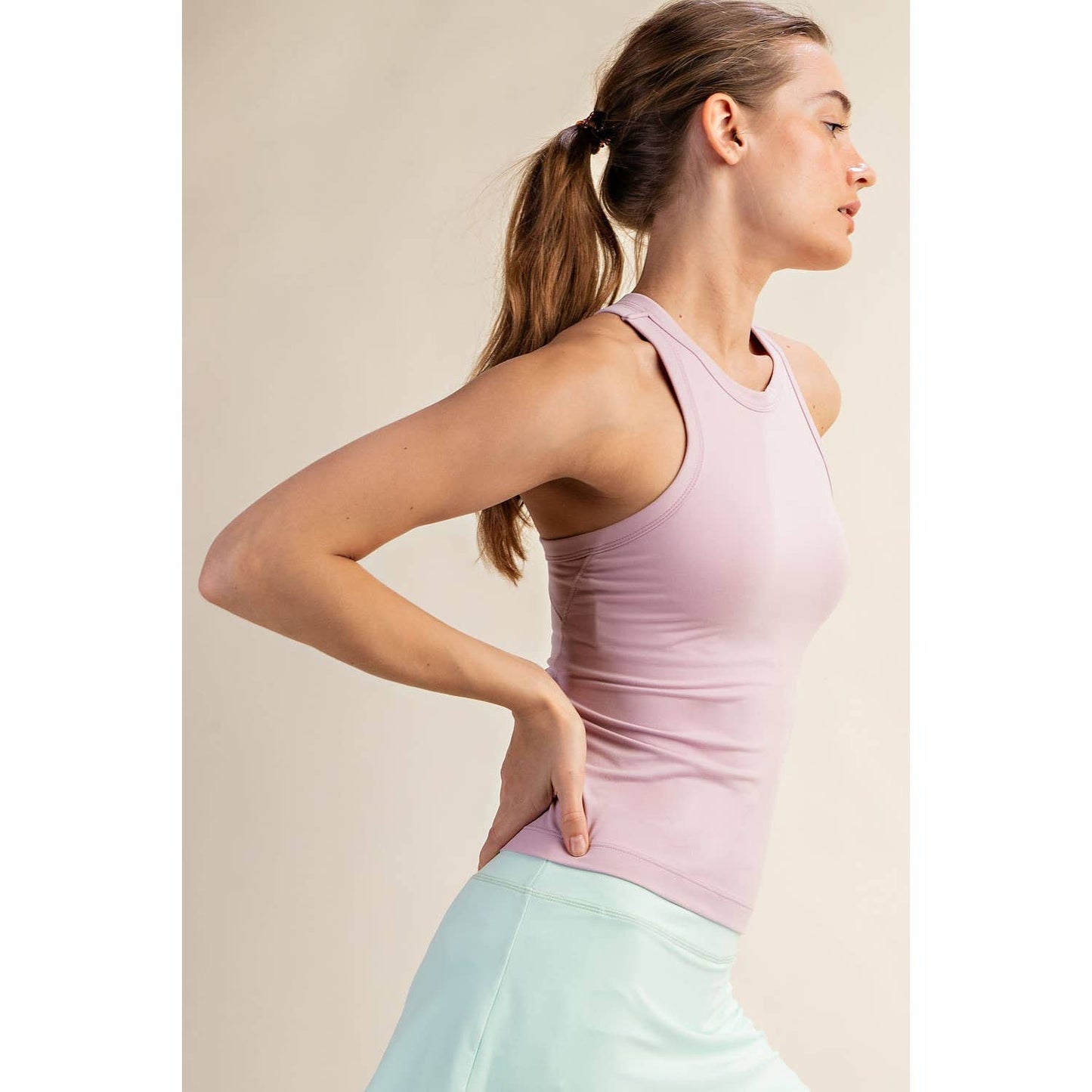 BUTTER SLEEVELESS RACER BACK TANK TOP