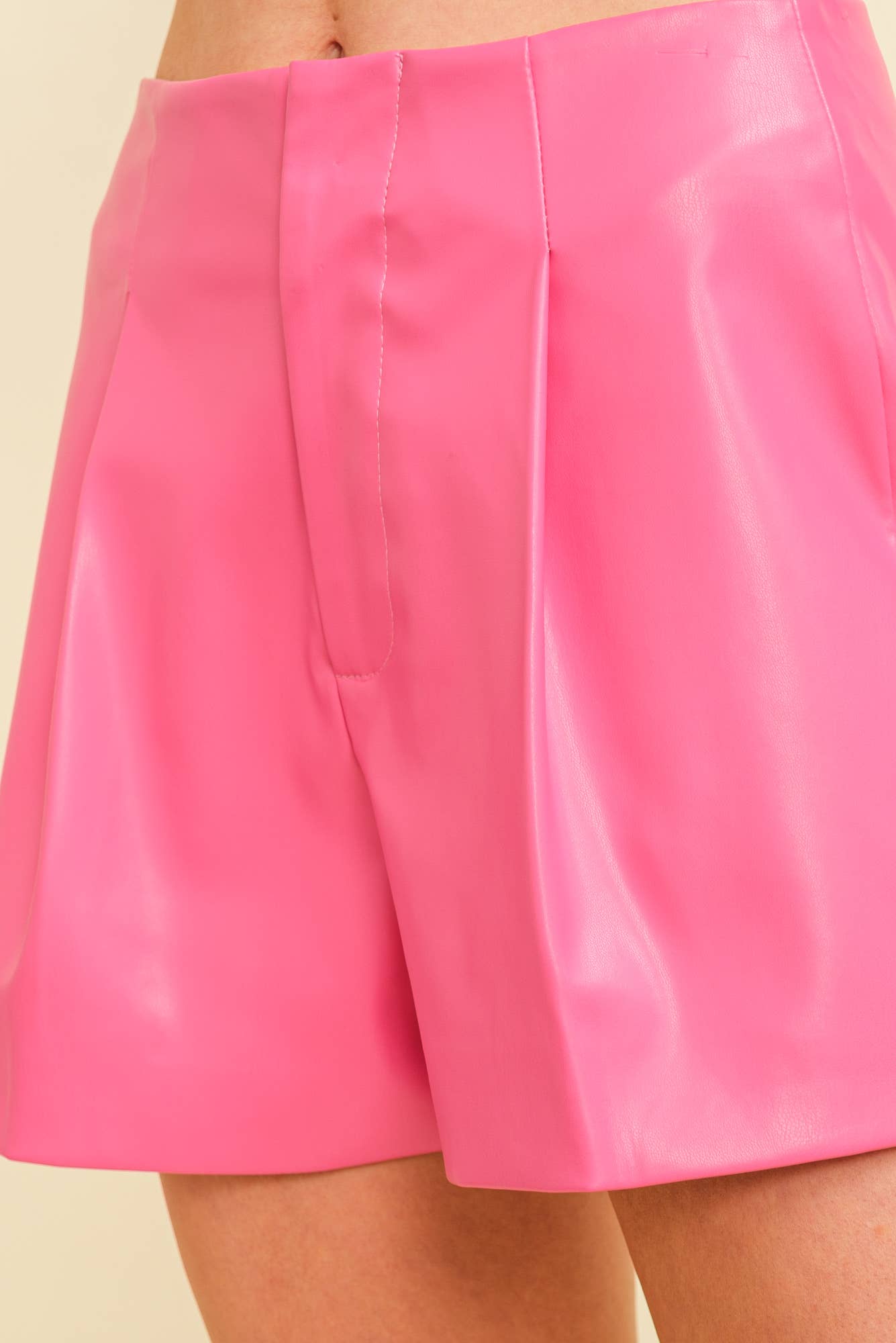 Faux Leather Women's Shorts