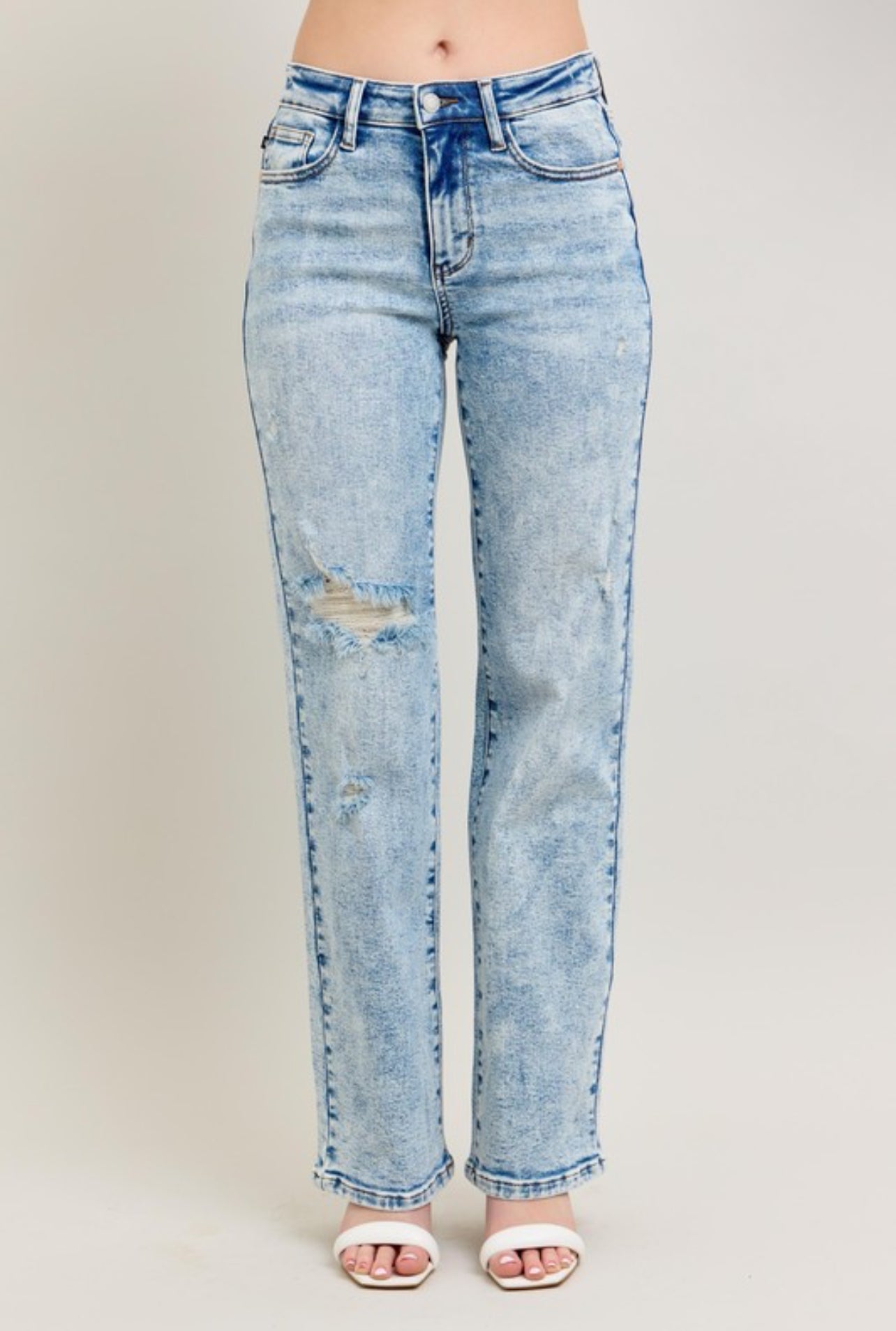 Judy Blue Hw Mineral Wash Destroy 90's Straight Jean
