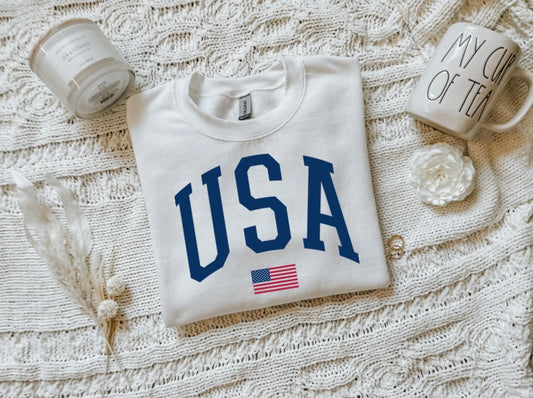 Navy Blue USA with Flag T/S