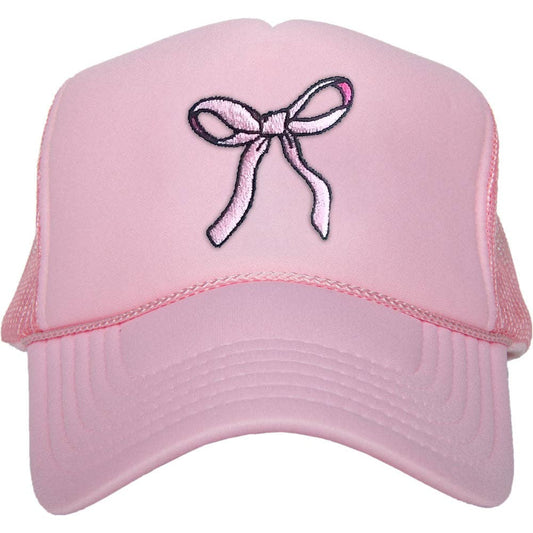 Coquette Pink Bow Trendy Foam Trucker Hat