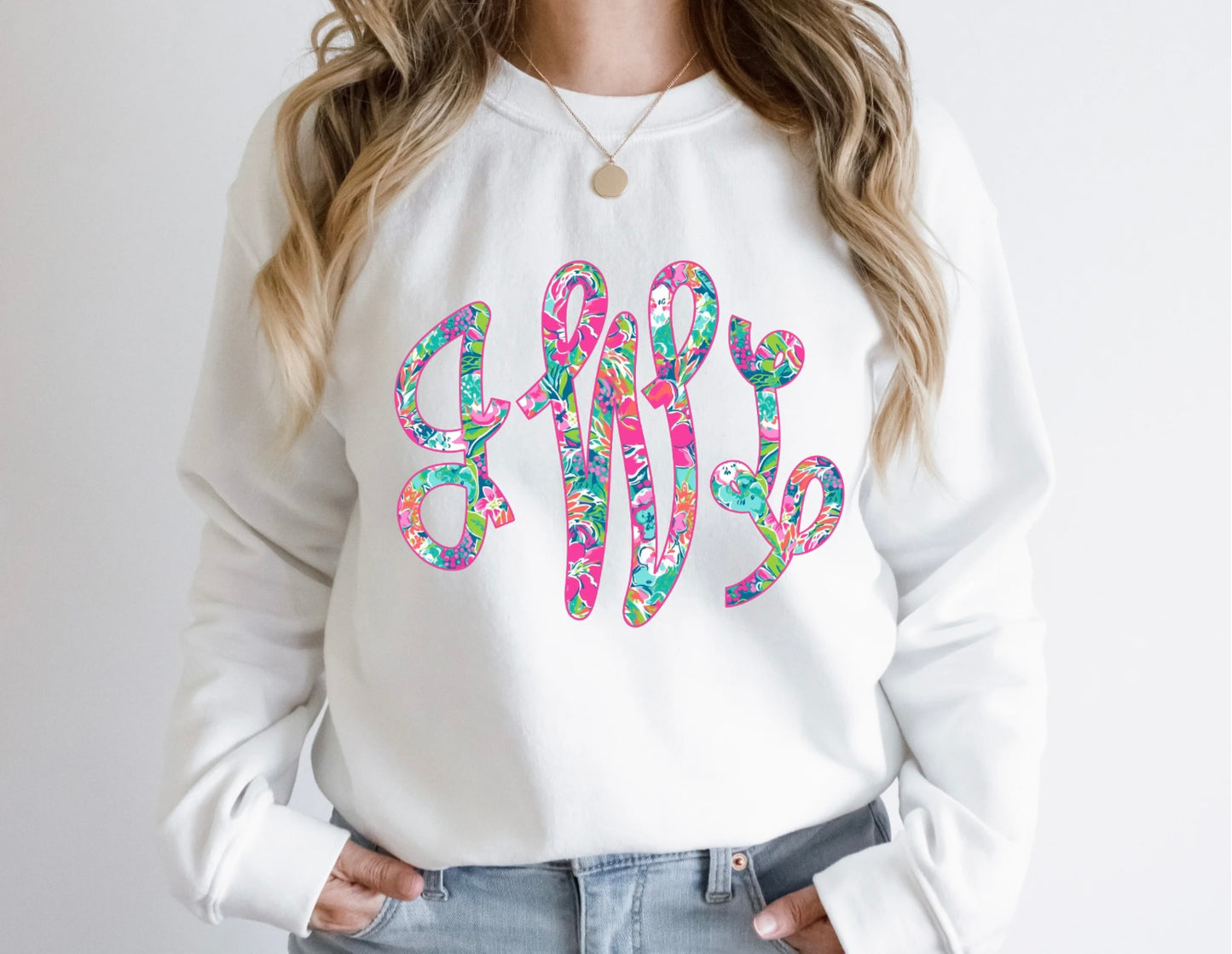 Floral Initial T/S