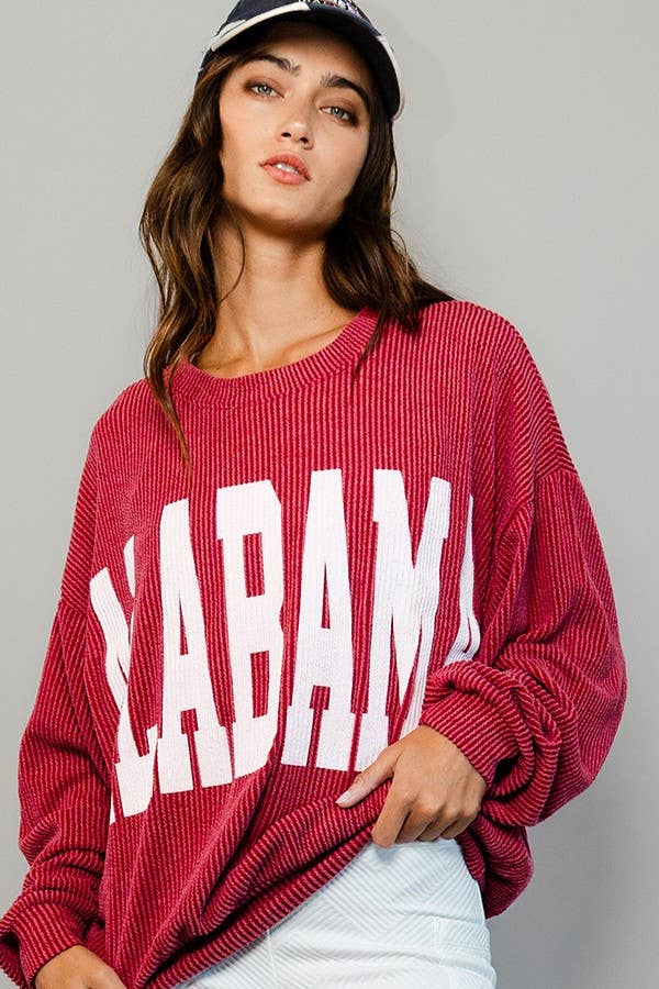 SKY BLUE -Alabama Comfy Oversize Graphic Sweatshirt, Gameday