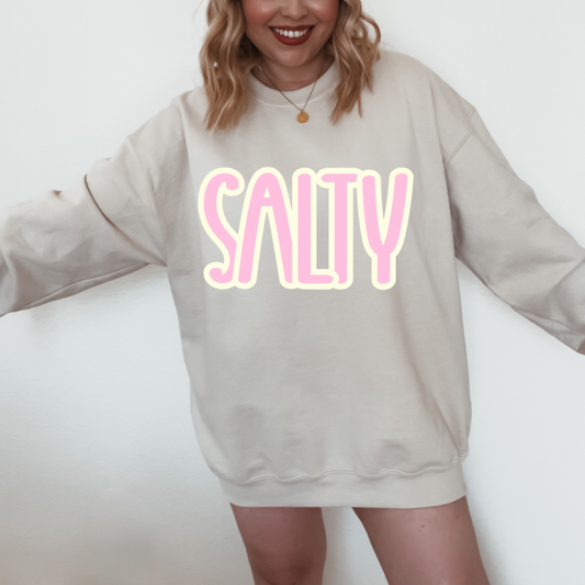 Salty - pink & ivory T/S