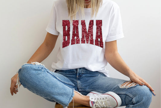 Bama, faux glitter T/S