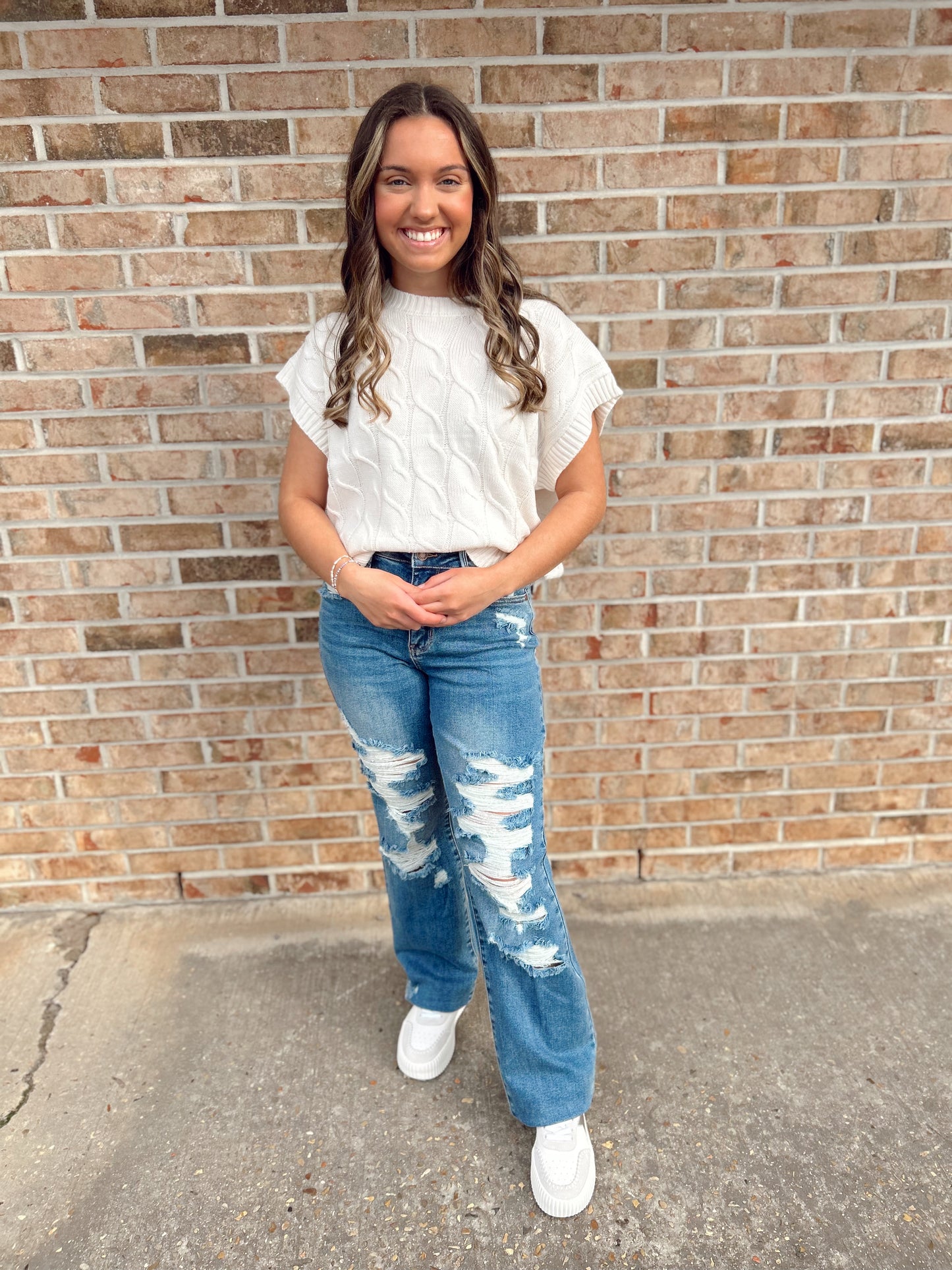 Judy Blue Heavy Distressed High Waisted Straight