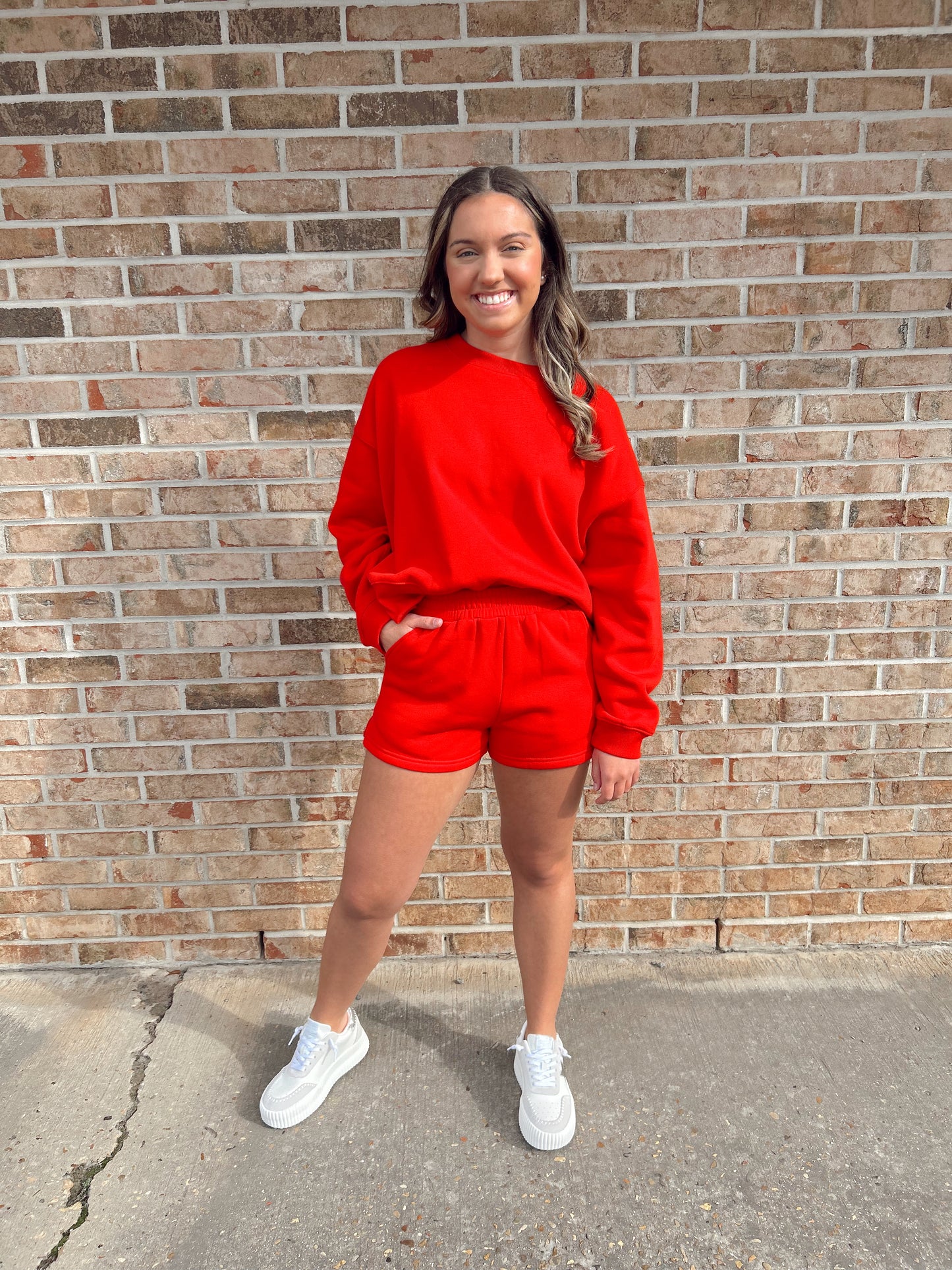 Red everyday fleece set