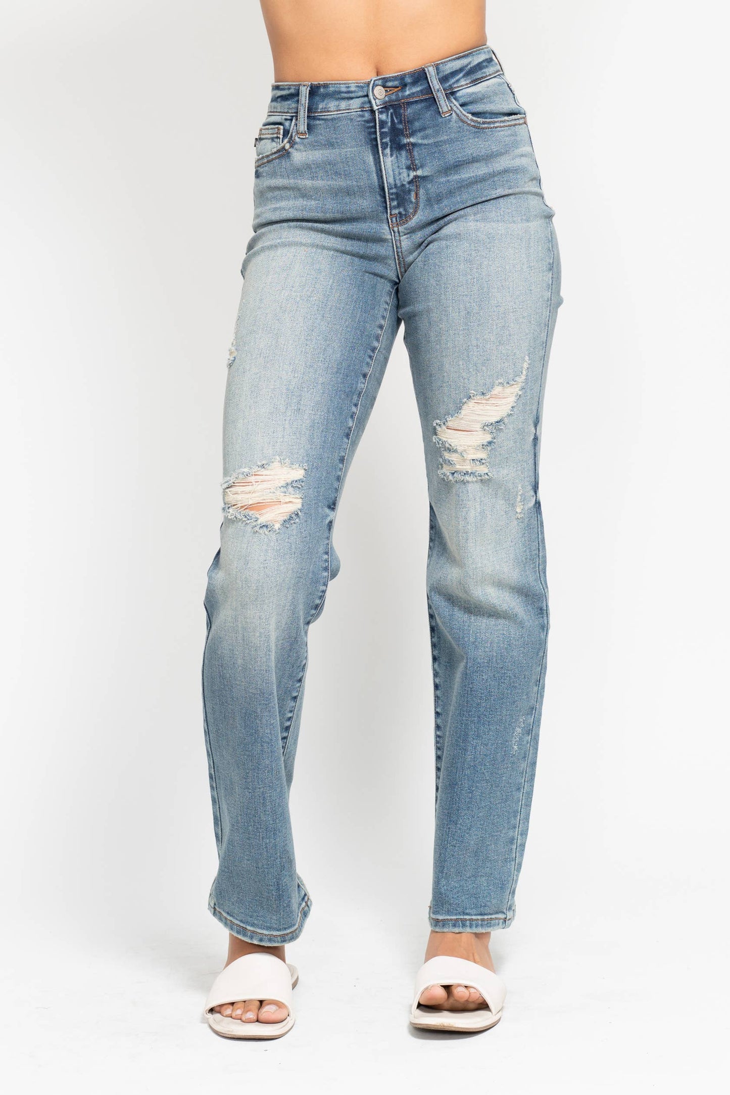 Judy Blue High Waisted Dad Straight Jean