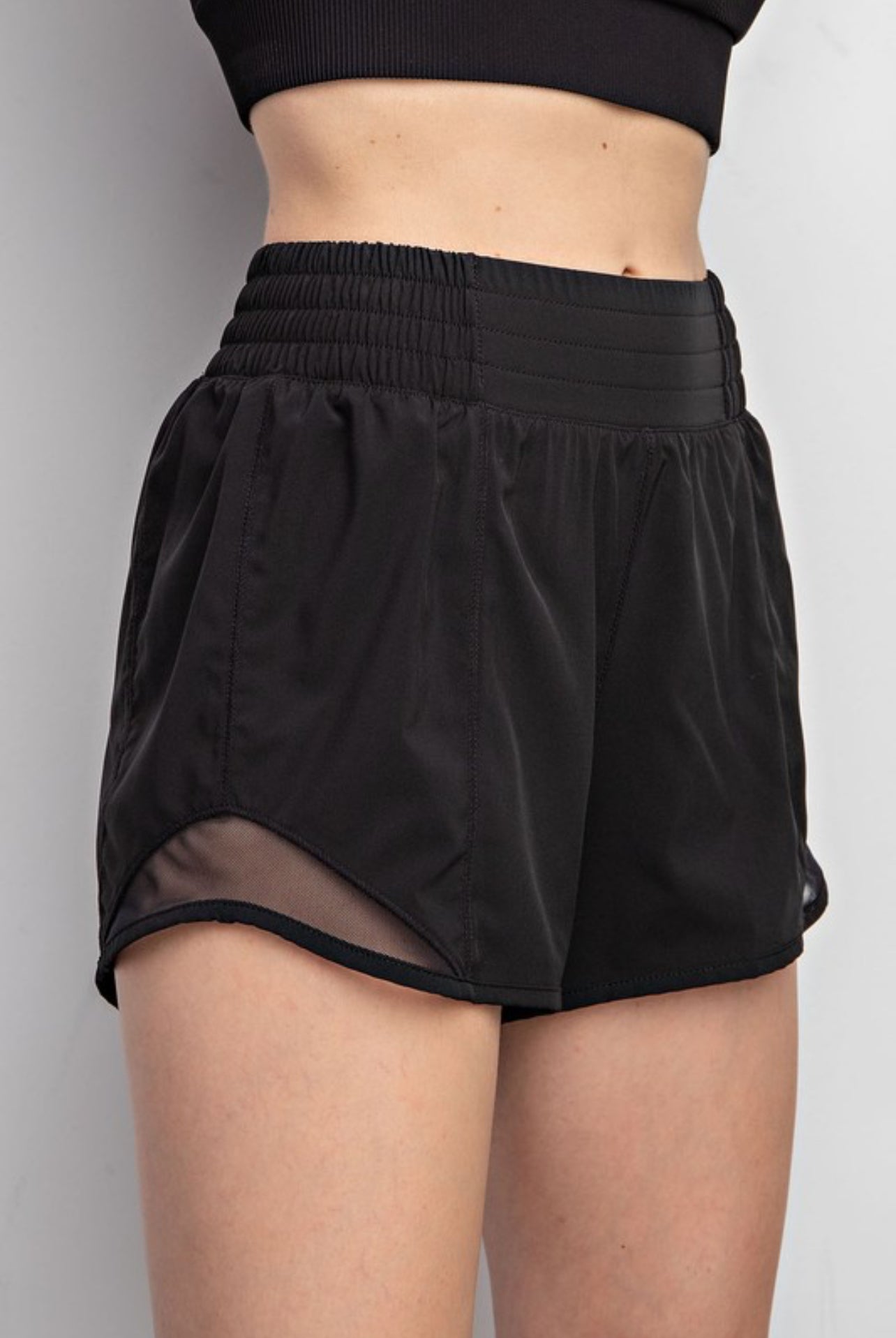 Black active shorts