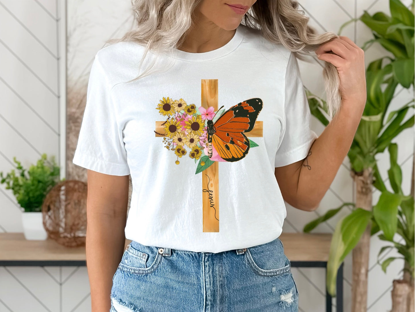 Butterfly & Cross T/S