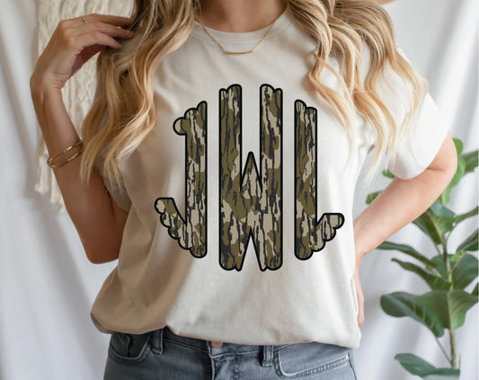 Initials Bottomland Camo T/S