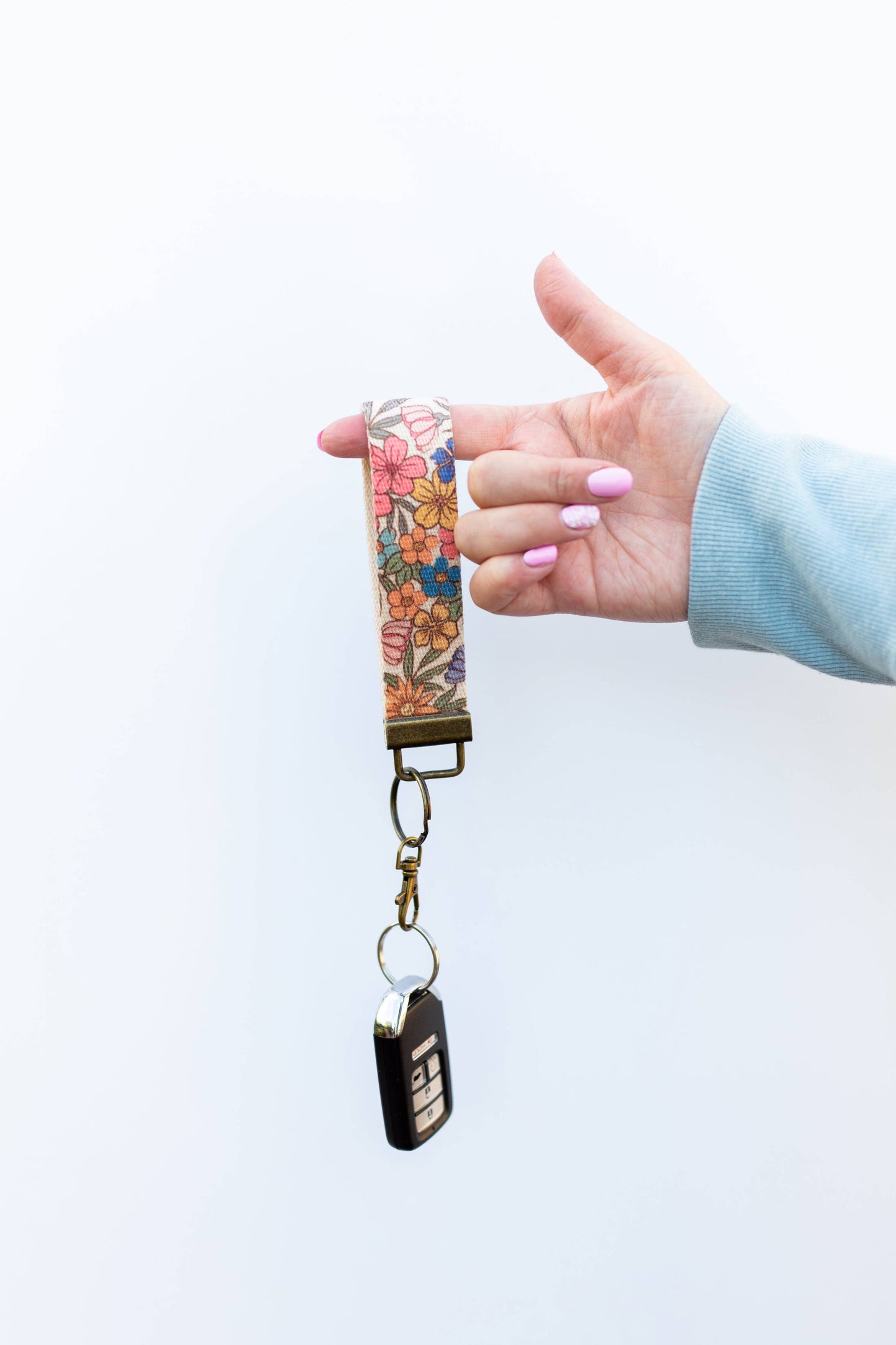 Keychain Wallet with Wrist Lanyard, Stylish Wallet Keychain