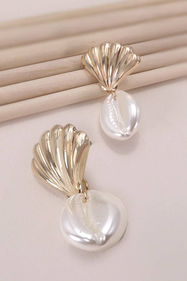 SEASHELL PUKA SHELL DROP EARRINGS | 80E3196