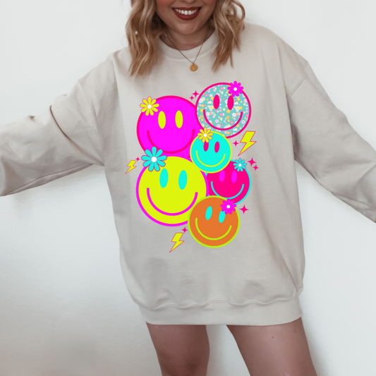 Neon Smiley T/S