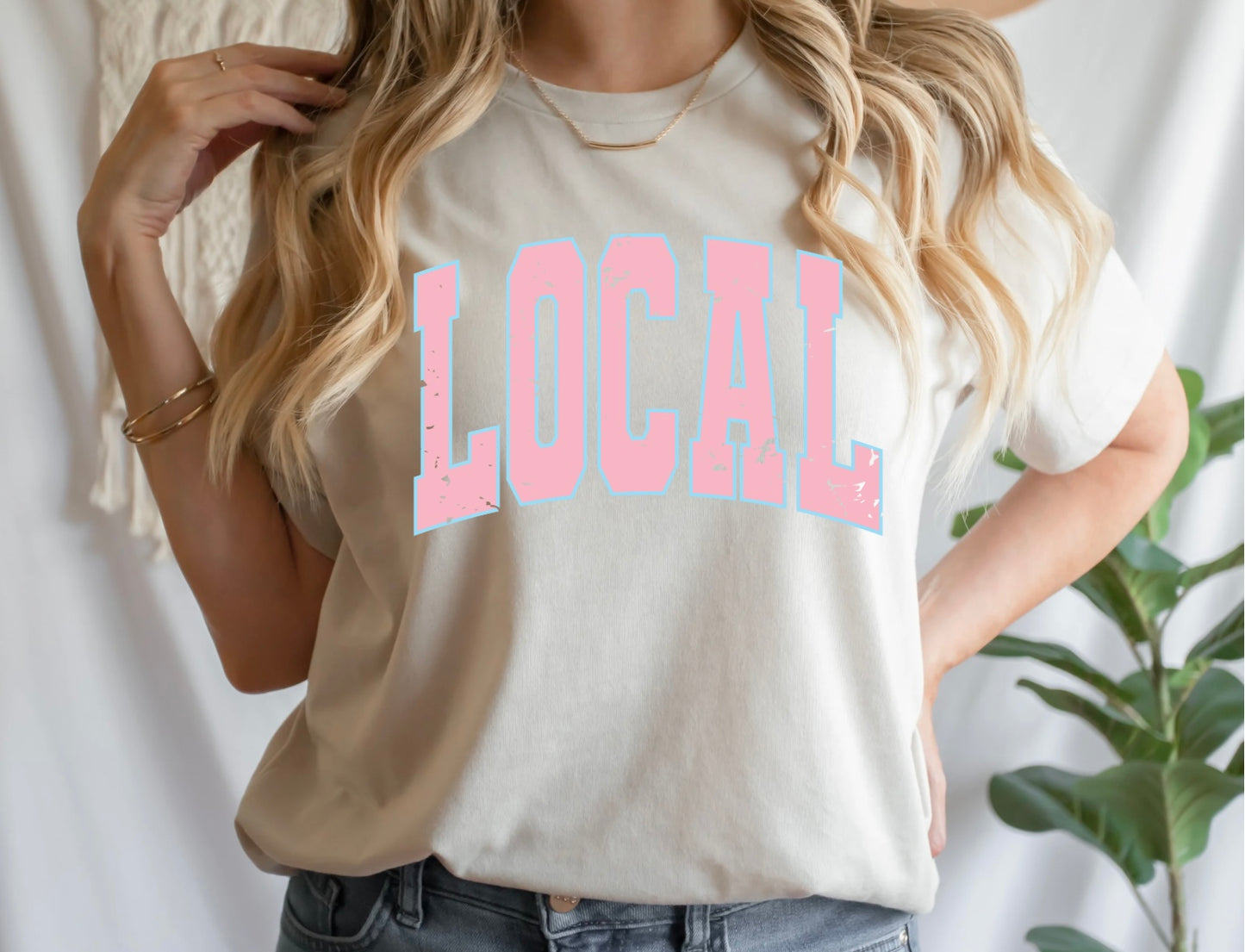 Local, pink&blue T/S