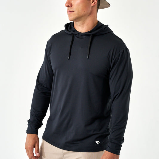 Burlebo midnight black performance hoodie