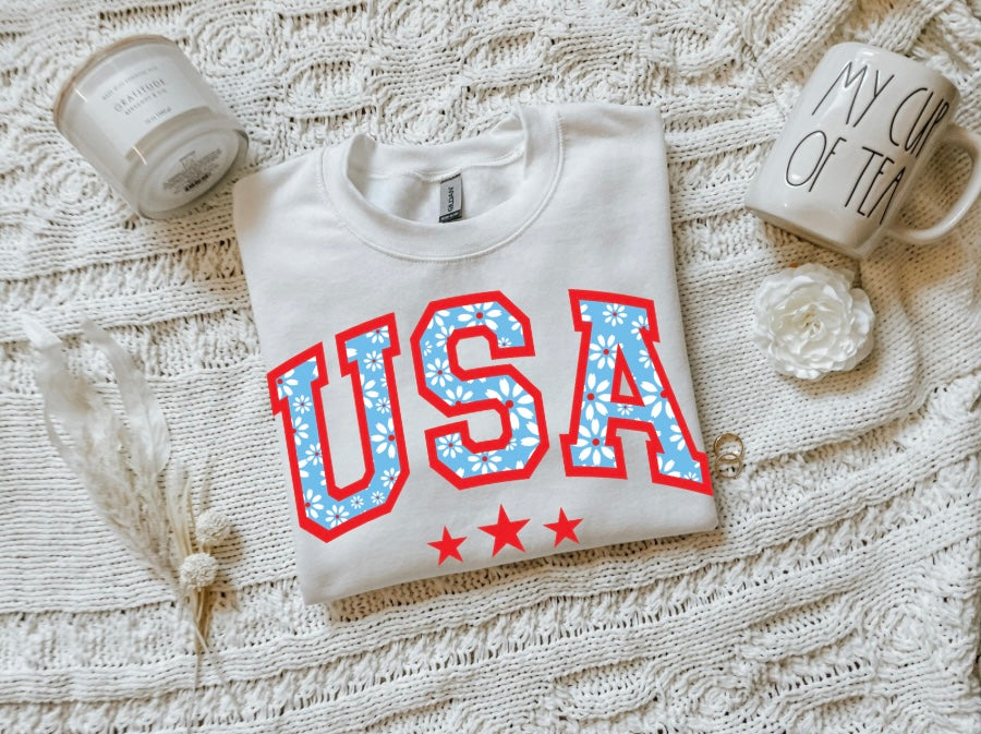 Floral USA T/S