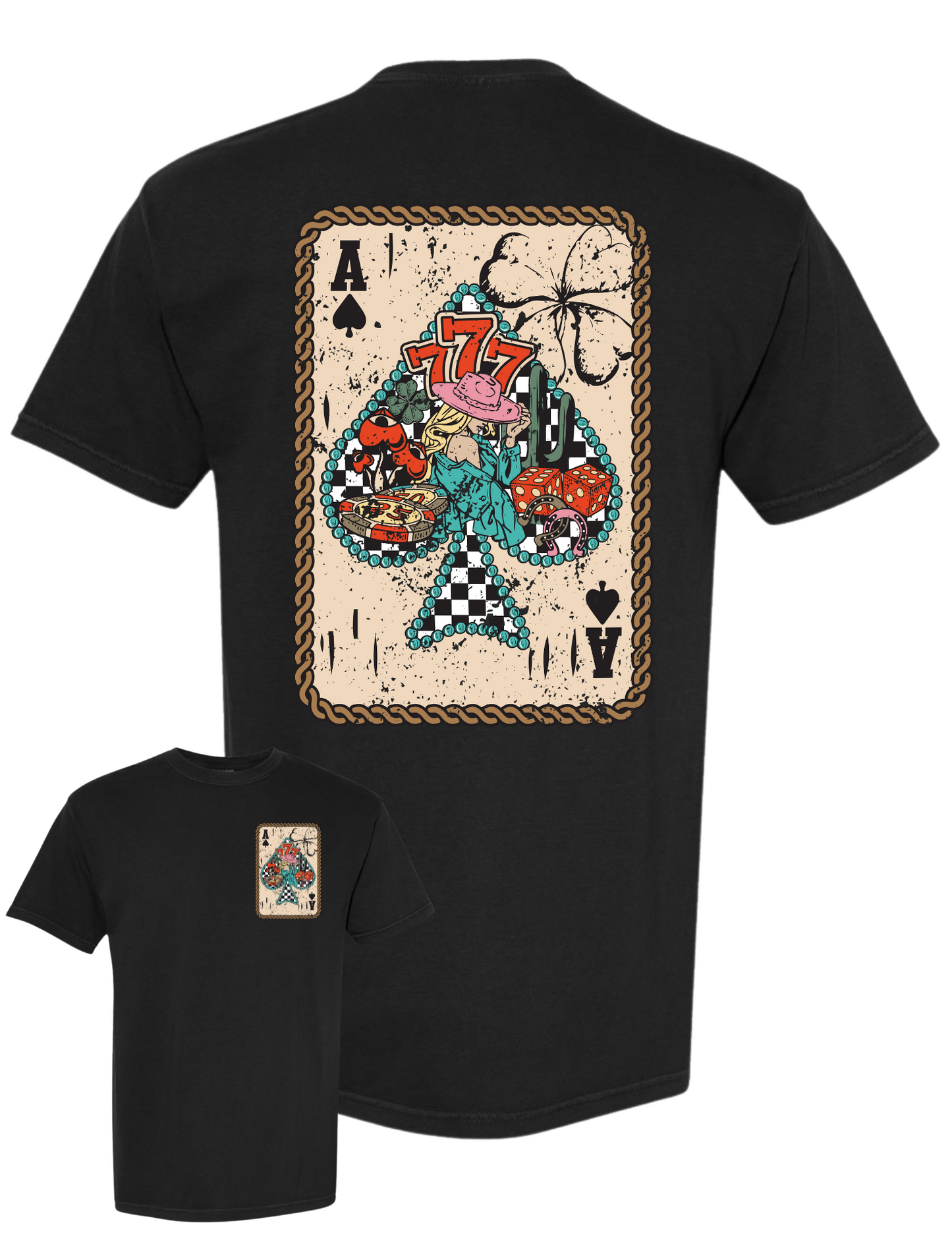 Distressed Ace card T-shirt/Sweatshirt