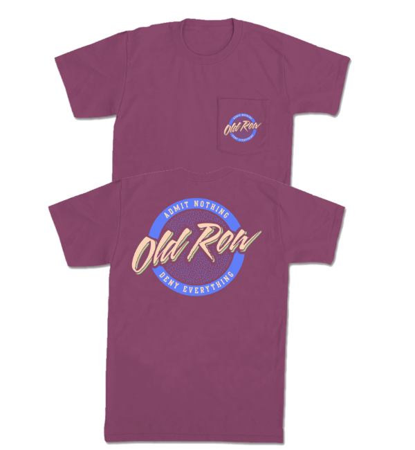Old row 3739 berry circle logo pocket tee