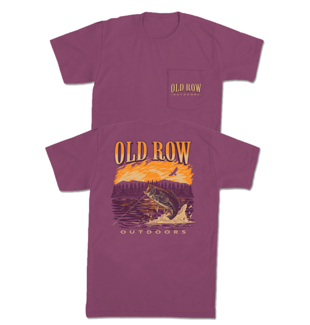Old row outdoors bass jump pocket tee
