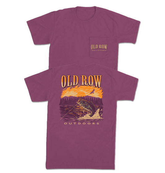 Old row outdoors bass jump pocket tee