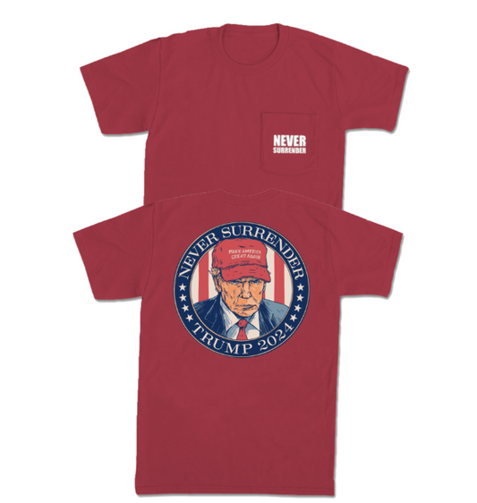 Old row never surrender Trump 2024 pocket tee