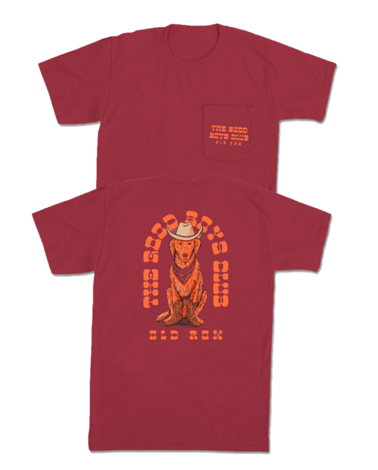 Old row GBC cowboy retriever pocket tee