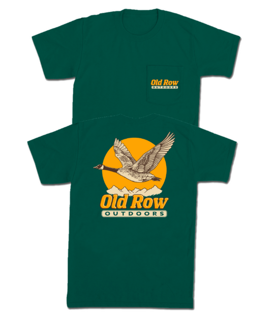 Old row outdoors goose pocket tee