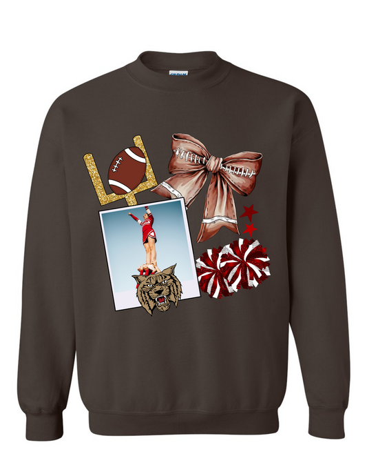 T-shirt/Sweatshirt Custom maroon/white football