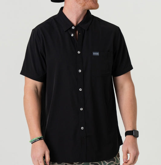 Burlebo Heather Black Performance Button Up