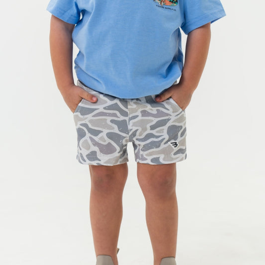 Burlebo YOUTH White Camo Athletic Short