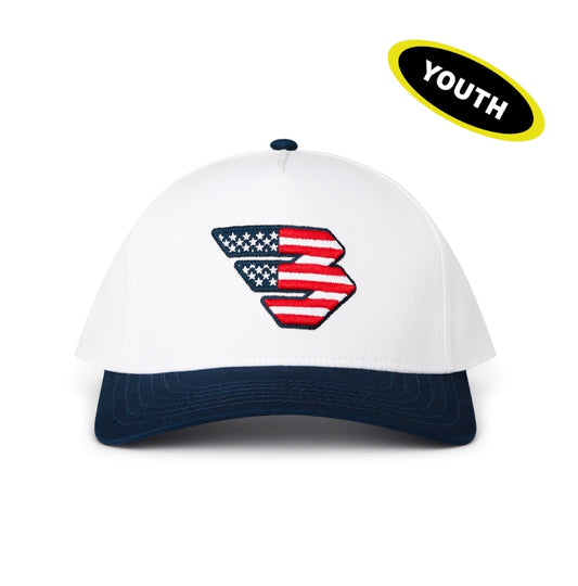 Burlebo Patriotic Flying B Navy YOUTH Cap