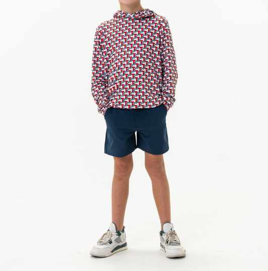 Burlebo Deep Water Navy - Mayan Pocket YOUTH Everyday Short