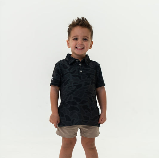 Burlebo Black Camo YOUTH Polo