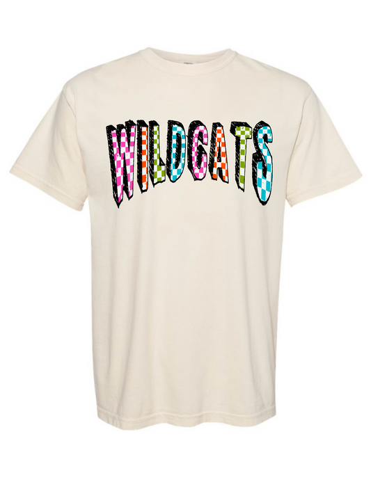 T-shirt/Sweatshirt Checkered Multi-Colored Wildcats