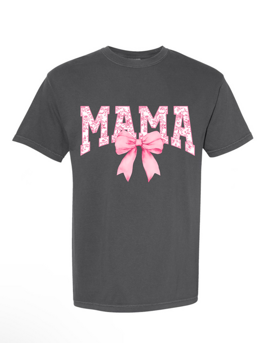 T-shirt/Sweatshirt pink floral MAMA w/ bow