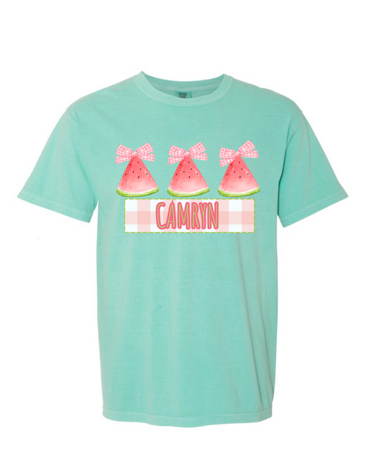 T-shirt/Sweatshirt CUSTOM watermelon w/ bow