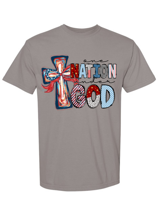 T-shirt/Sweatshirt One nation under God Cross