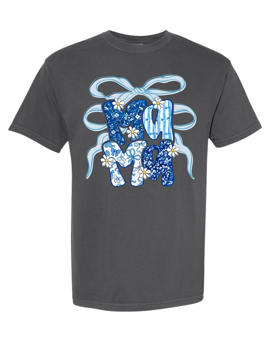 T-shirt/Sweatshirt MAMA Blue Bow