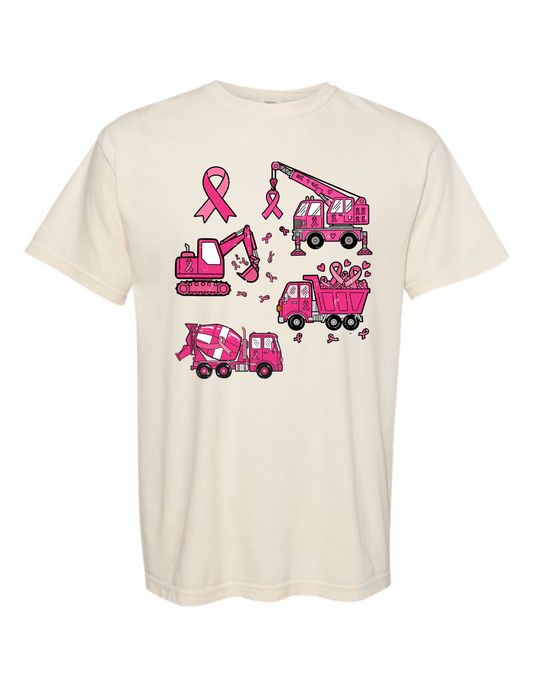 T-shirt/Sweatshirt Breast Cancer Dump Truck Construction